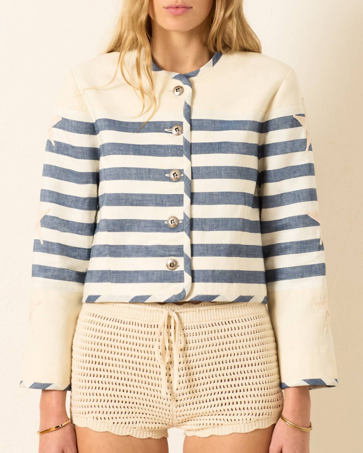 Alix Of Bohemia - Rowan Star and Stripe Linen Jacket