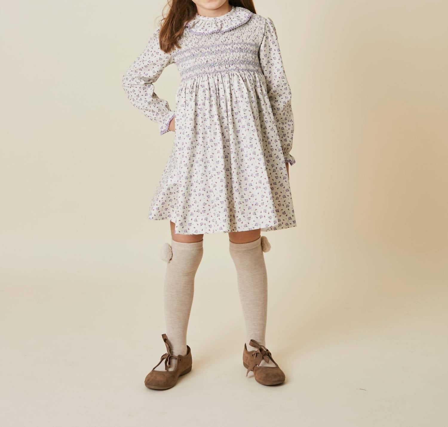 Pi And Pa - Lila Handsmocked Dress