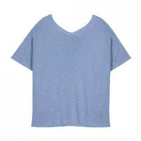 Maison Montagut - FLAMED LINEN BUTTON BACK T-SHIRT