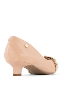 Andrea Women's Pointed Toe Pump in pink - women's heels - detail view