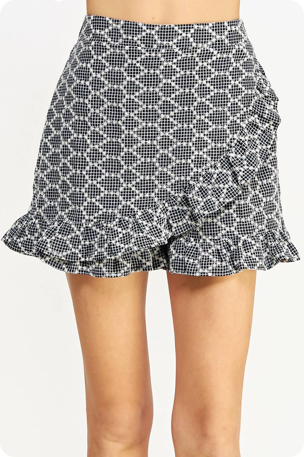 Strut & Bolt - Jenna Embroidered Wrap Skort