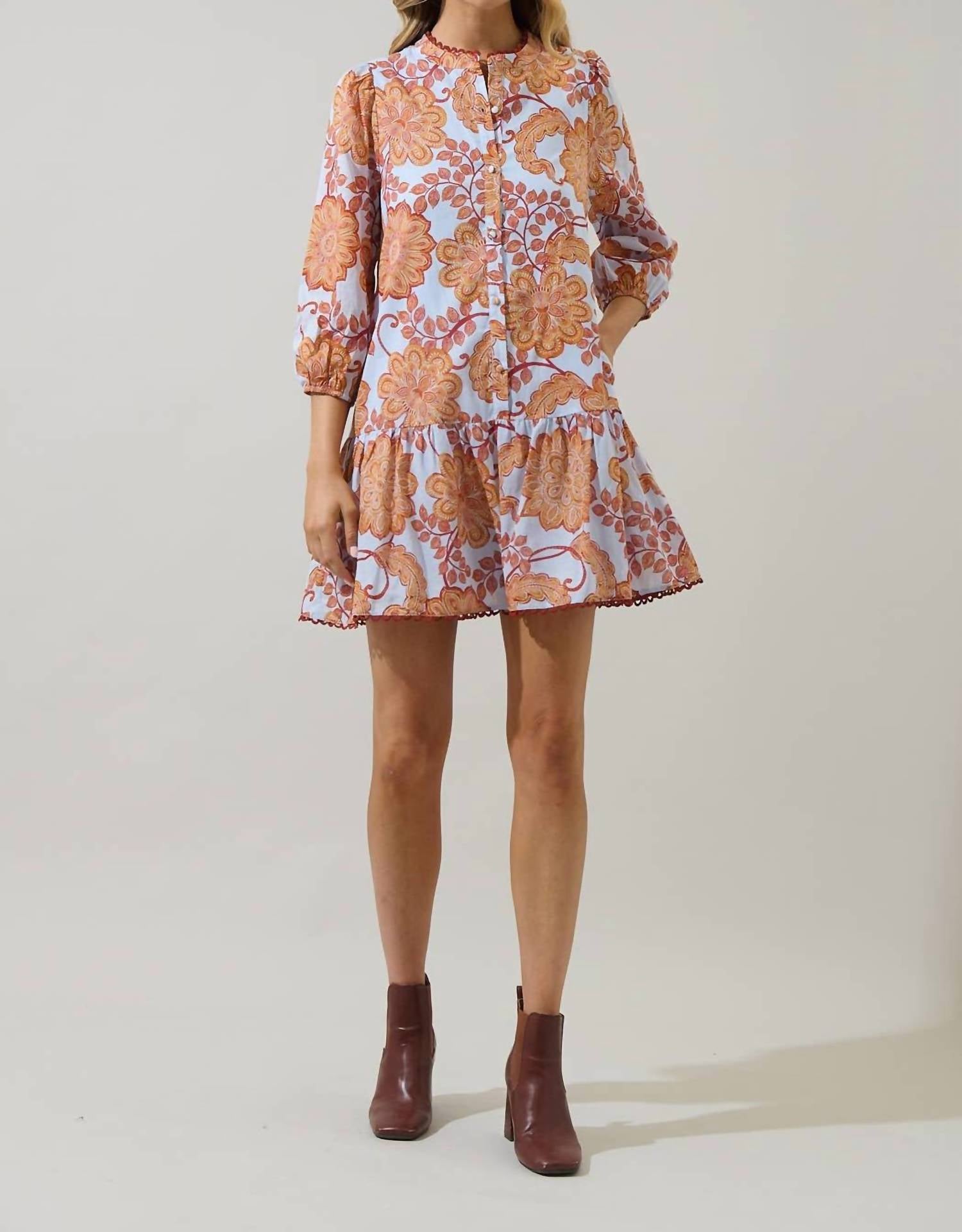 Sugarlips - Yamila Floral Ruffle Mini Dress