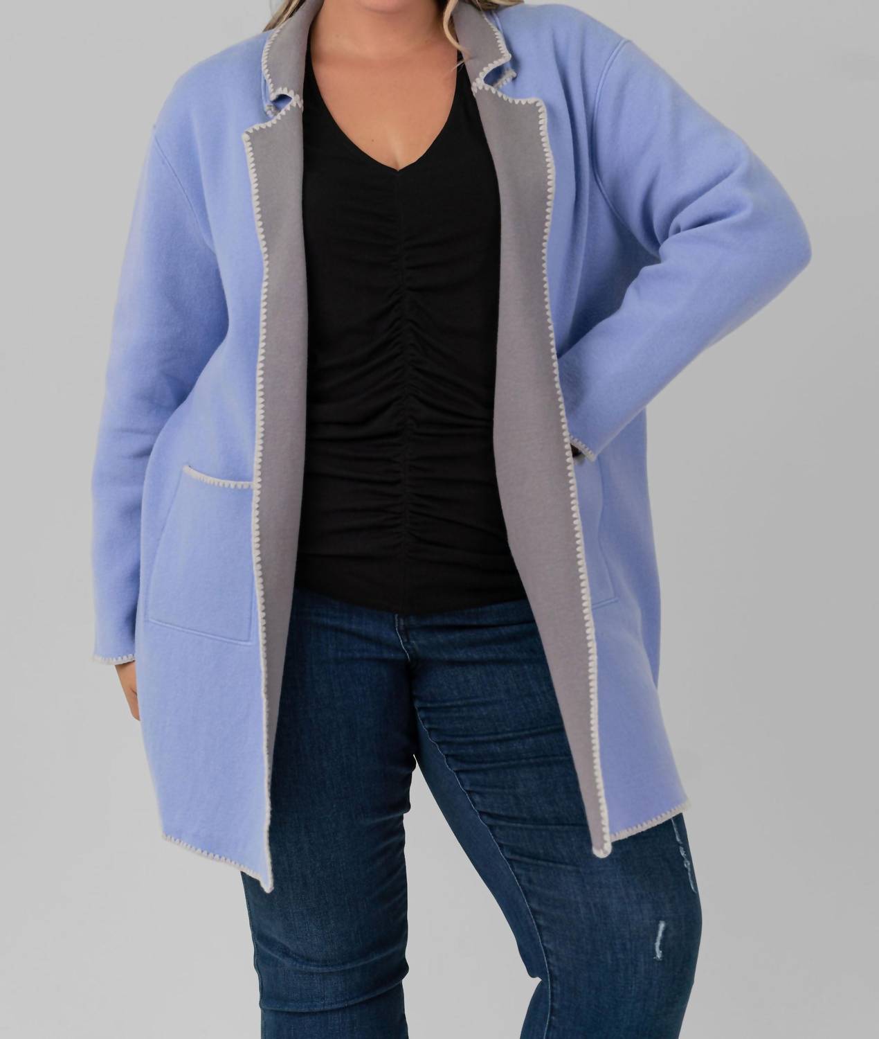 Nic + Zoe - Cool Nights Reversible Knit Jacket - Plus