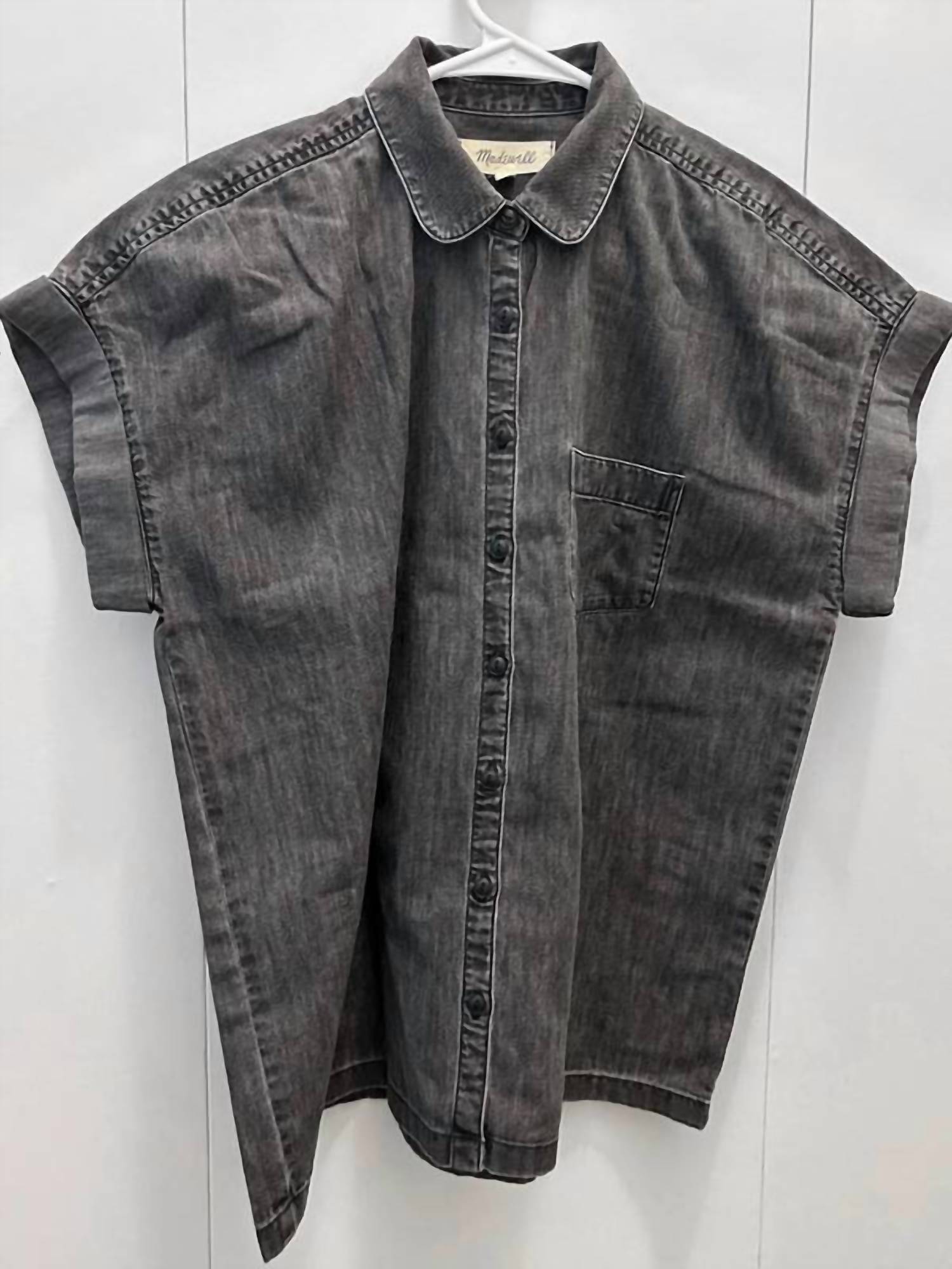 Madewell - Denim Rolled Short Sleeve Shirt