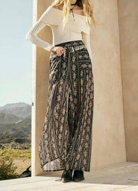 Promesa - Petal Pusher Floral Mesh Wide-leg Pants