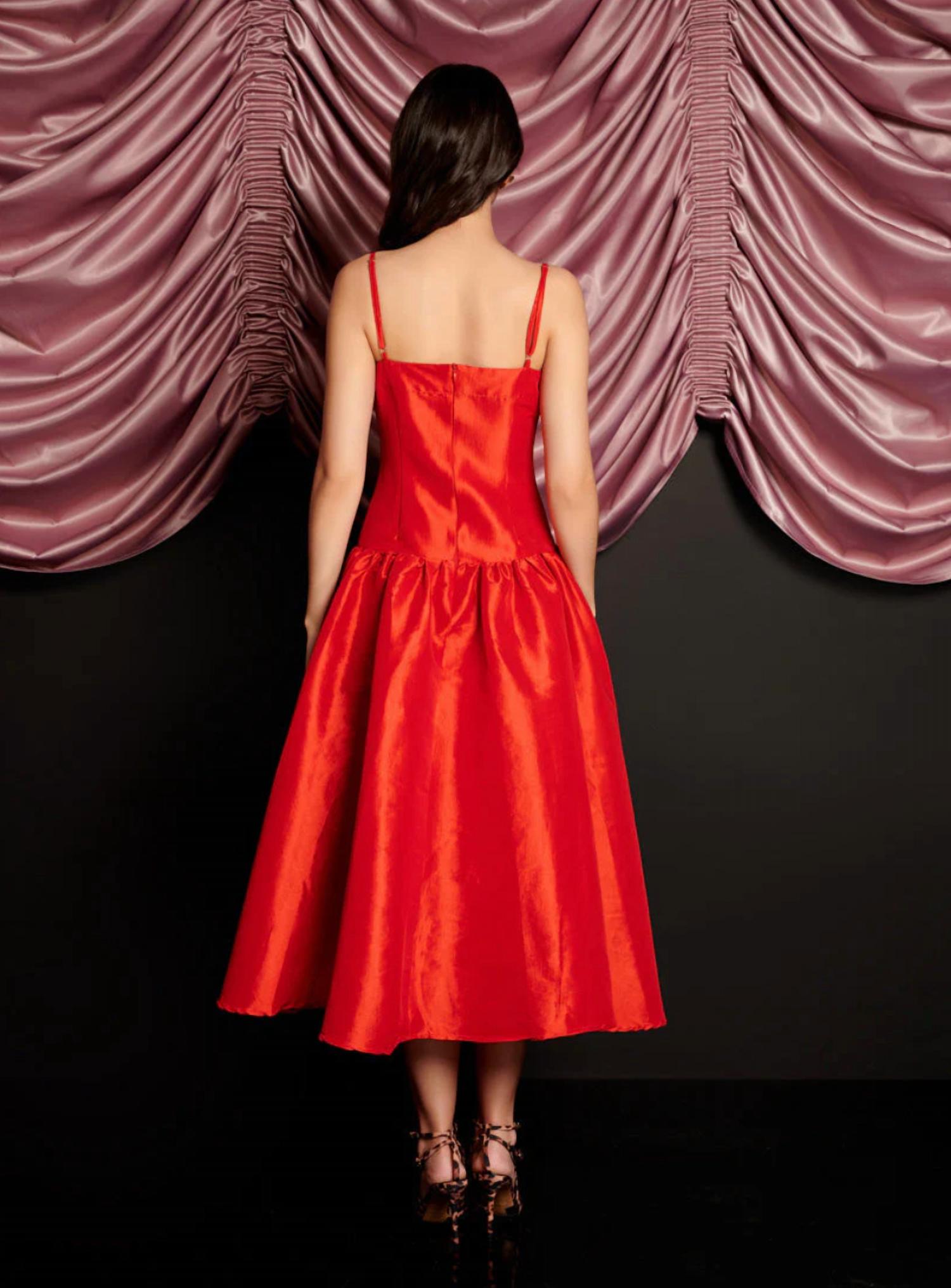 Sister Jane - Quartet Taffeta Midi Dress