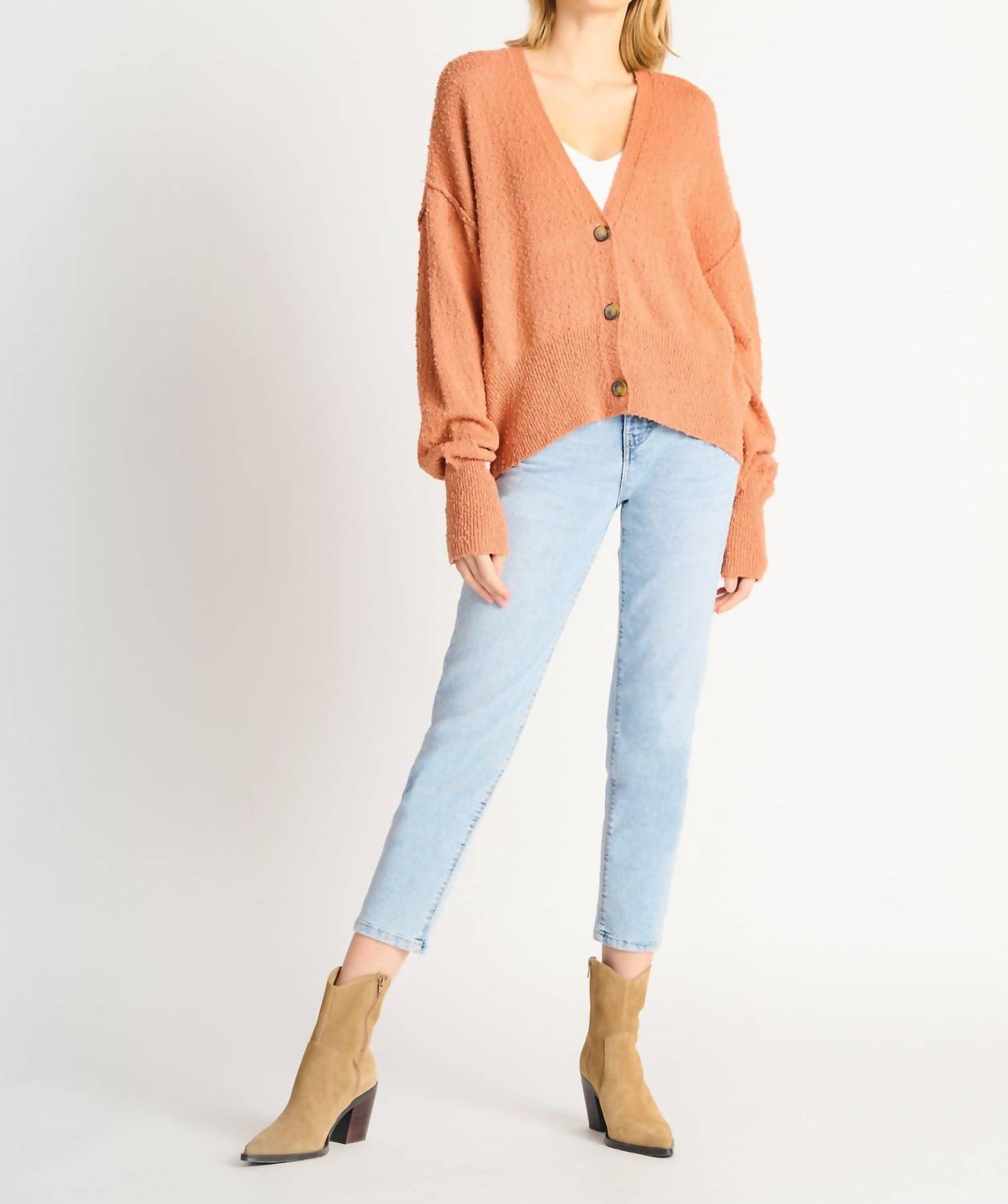Dex - BOUCLE BUTTON FRONT CARDIGAN