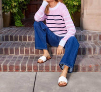 Karen Kane - Stripe Crewneck Sweater