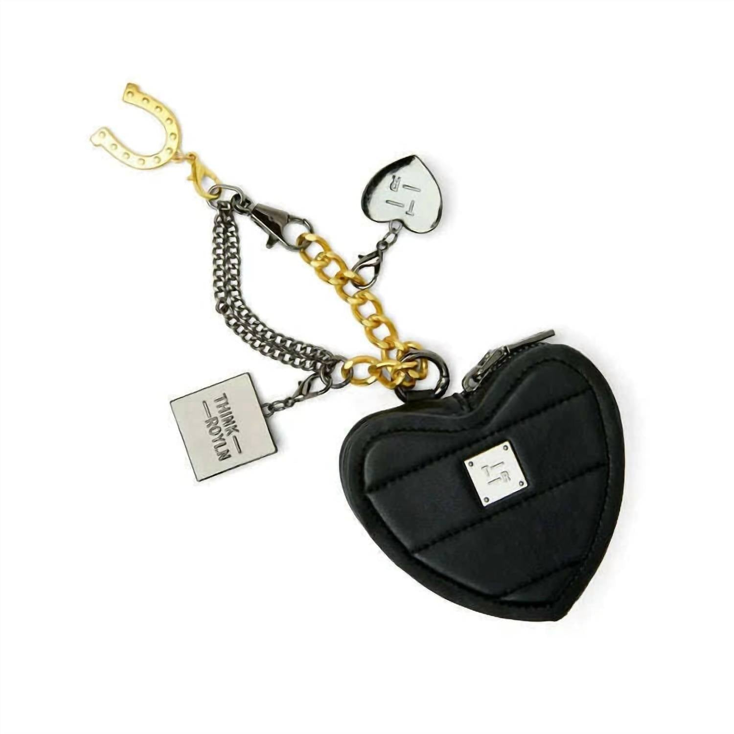 THINK ROYLN Women's Luxe Heart Pouch in black 1 - women's bag