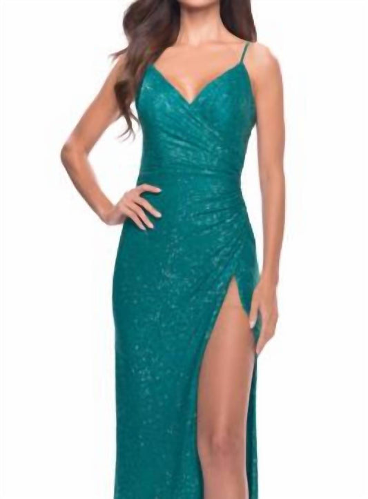 La Femme - Sequin Long Prom Gown