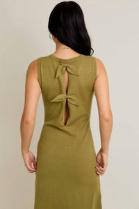 Le Lis - Round Neck Sleeveless Back Tie Detail Midi Dress