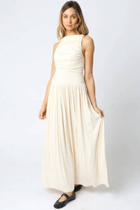 Olivaceous - Kyla Ruched Maxi Dress