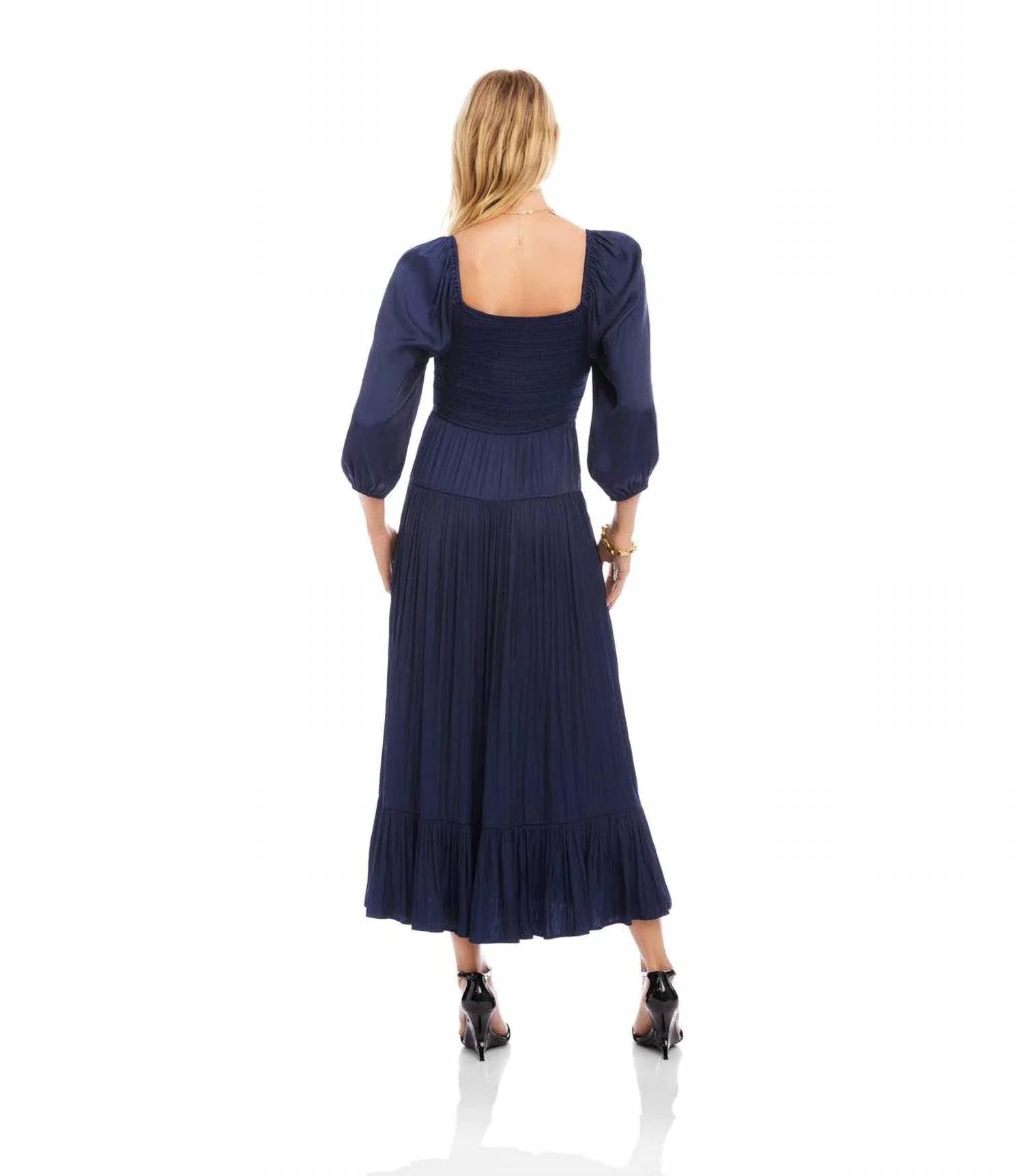 Karen Kane - Blouson Sleeve Smocked Midi Dress