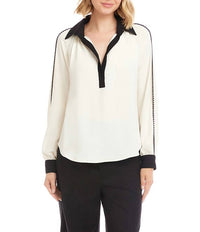 Karen Kane - Colorbock Edge Stitch Top