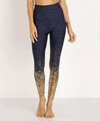 BEYOND YOGA High Waist Midi Legging in blues alloy ombre - women's pants