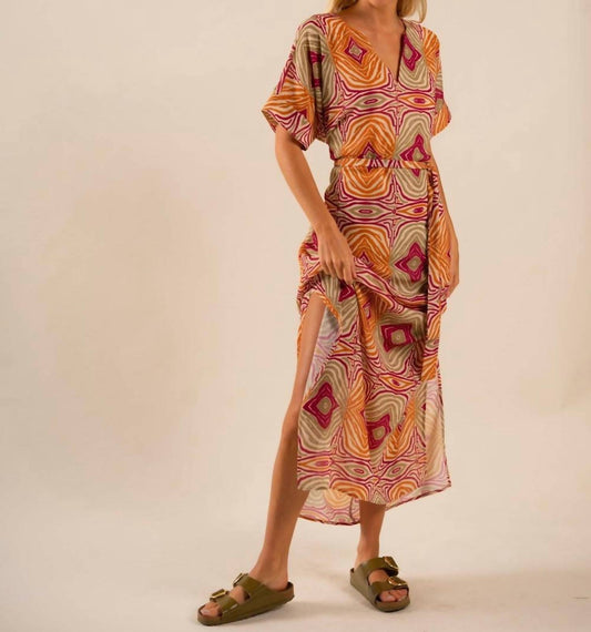 Care Tucker - Beatrice Mesmerized Pattern Kaftan Dress