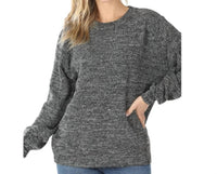 Zenana - Melange Crewneck Sweater