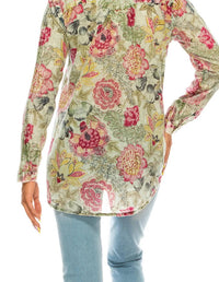 Magazine Clothing - Floral Printed Button-Down Shirt