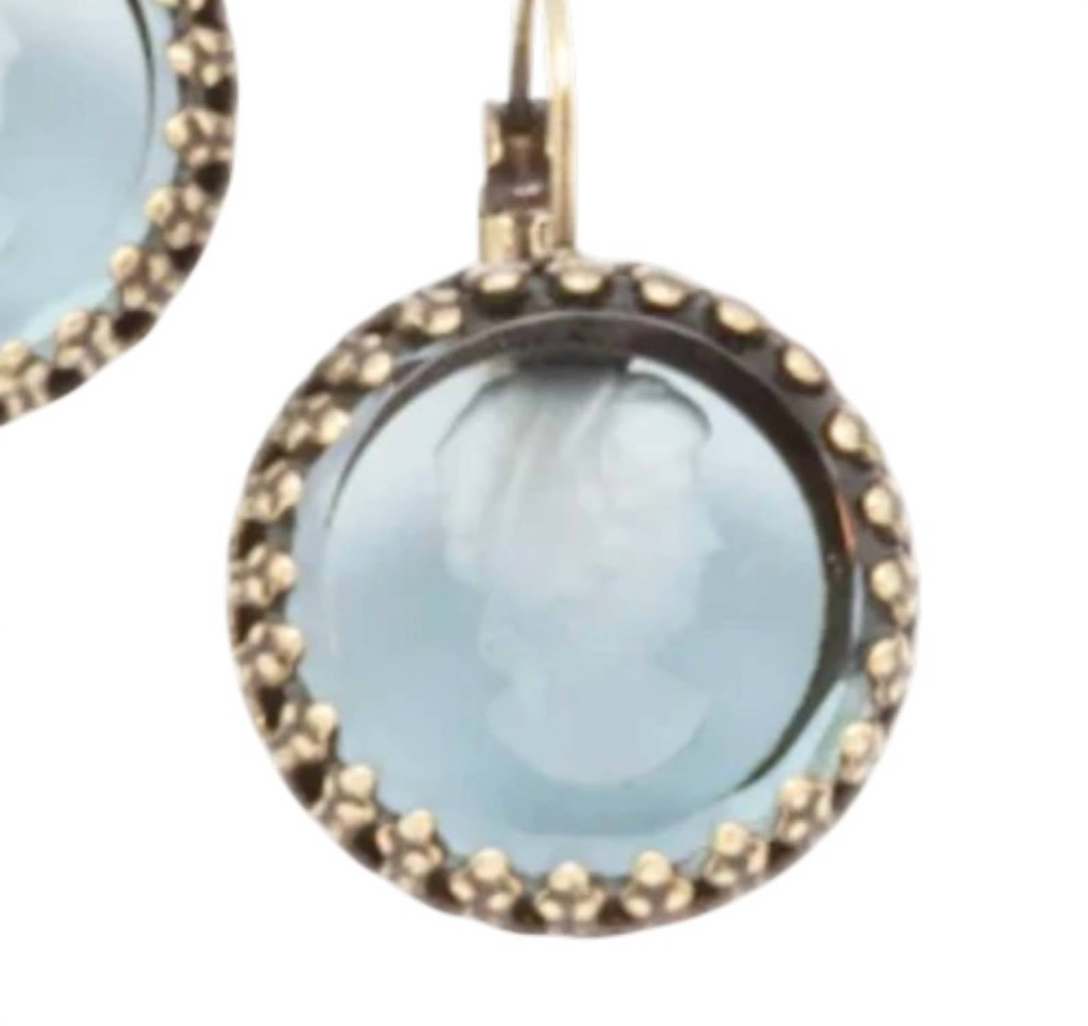 Nadine Delépine - Women's Glass Cameo Intaglio Earrings Set