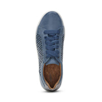 Aetrex Women's Courtney Lace Up Sneakers in blue cutout - women's sneaker - view 4
