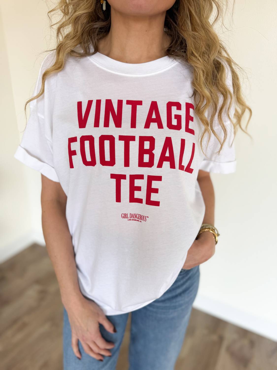 Girl Dangerous - Atlas Vintage Football Tee