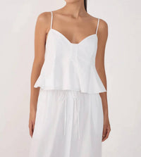 Dress To - V Neck Sleeveless Peplum Top