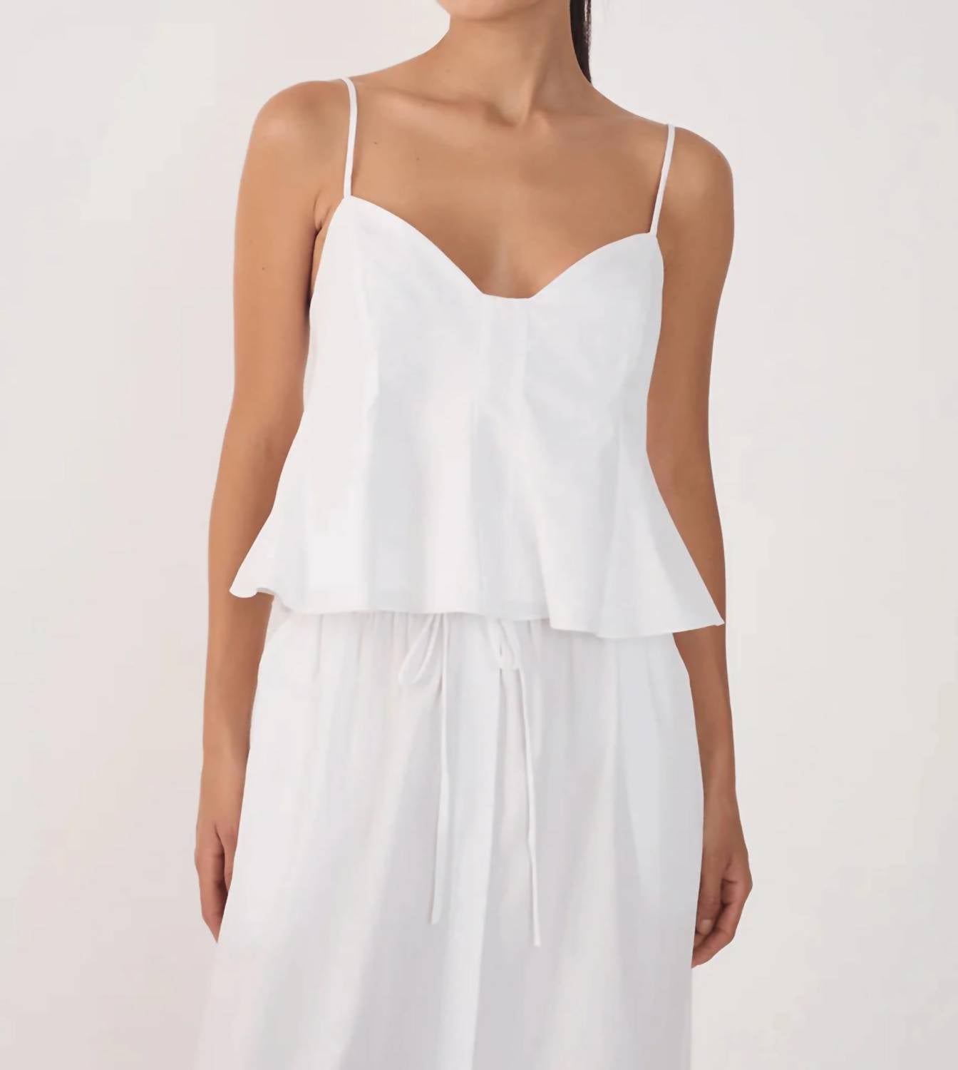 Dress To - V Neck Sleeveless Peplum Top