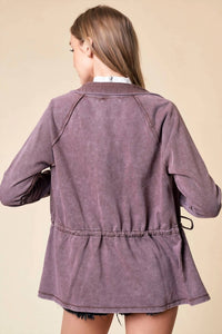 Doe And Rae - Zip Up Front Knit Jacket