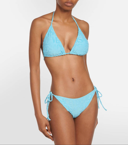 Versace - Allover Towel Triangle Bikini Top
