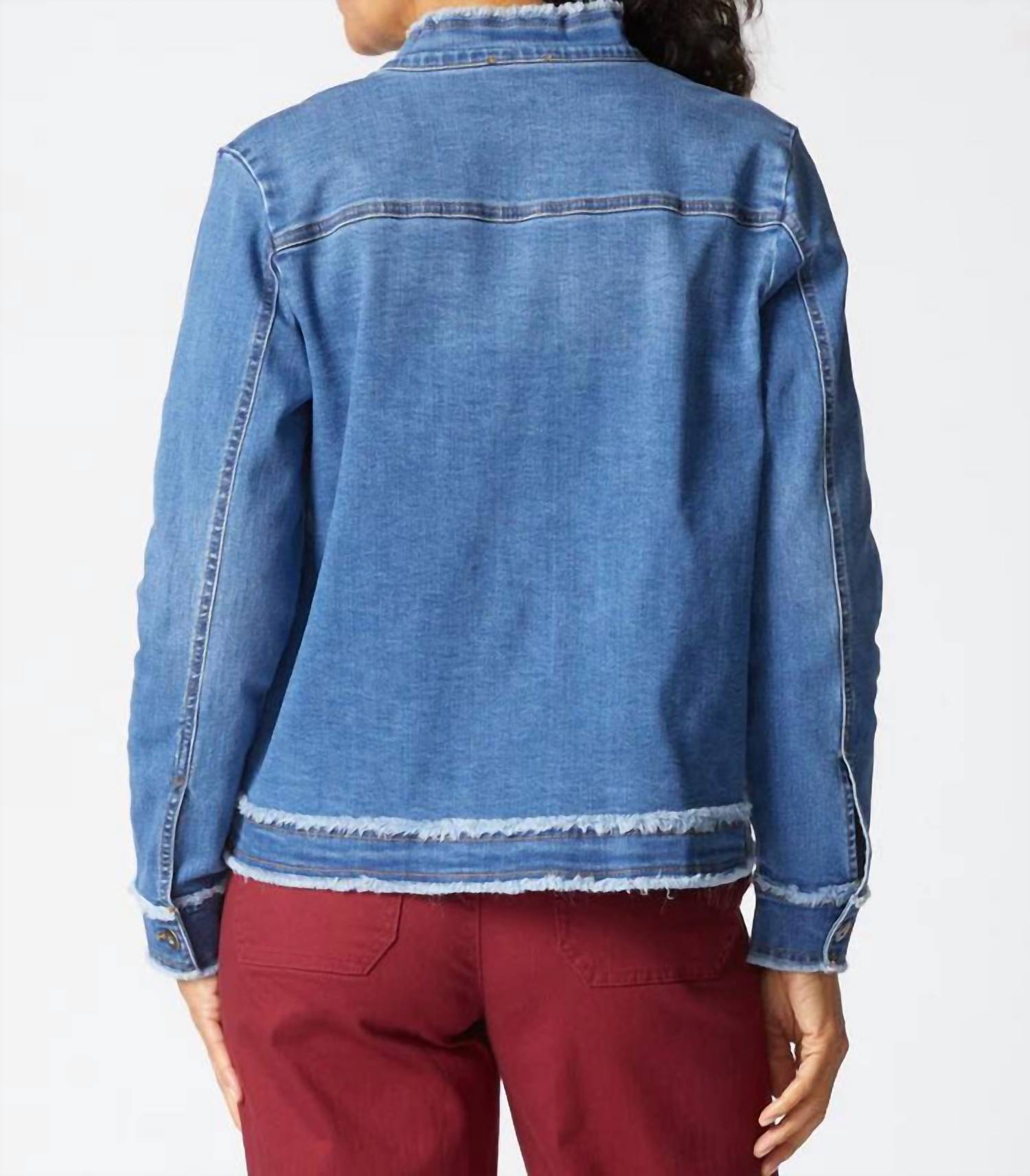 habitat Southern Raised Jacket in medium denim - women's jacket - alternate view