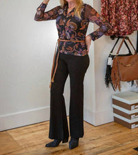 Johnny Was Women's Devin Button Down Shirt in ginnie - women's blouse - detail view