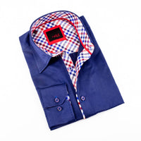 Eight X - Button Down Shirt With Plaid Trim