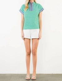 Thml - Short Sleeve Gingham Patterned Top