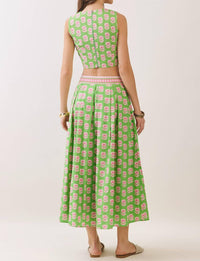 Tcec - Floral Print Midi Skirt