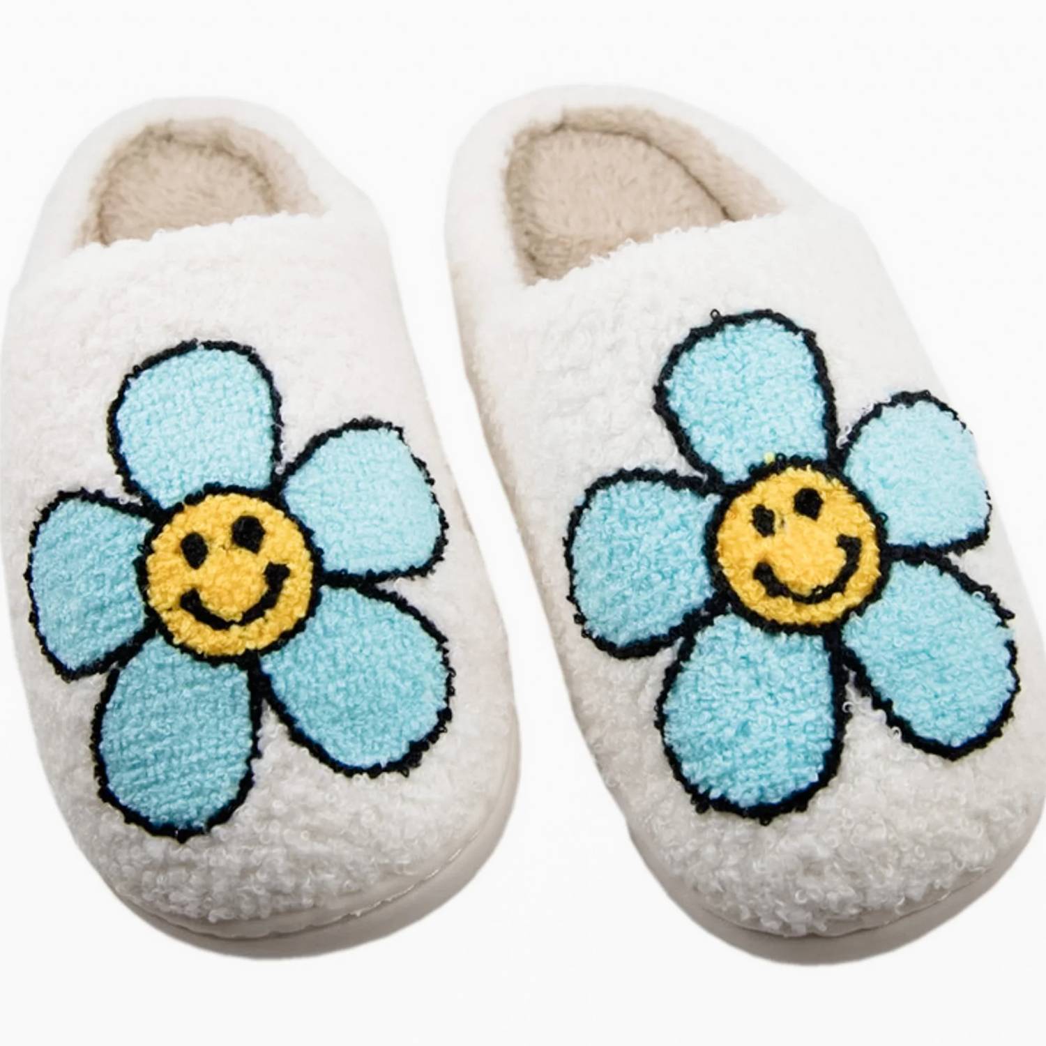 Katydid - Women's Daisy Happy Face Slippers