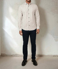 Stone Rose - Printed Feather Paisley Shirt
