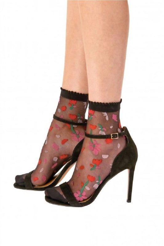 Pretty Polly - Sheer Floral Anklet Sock
