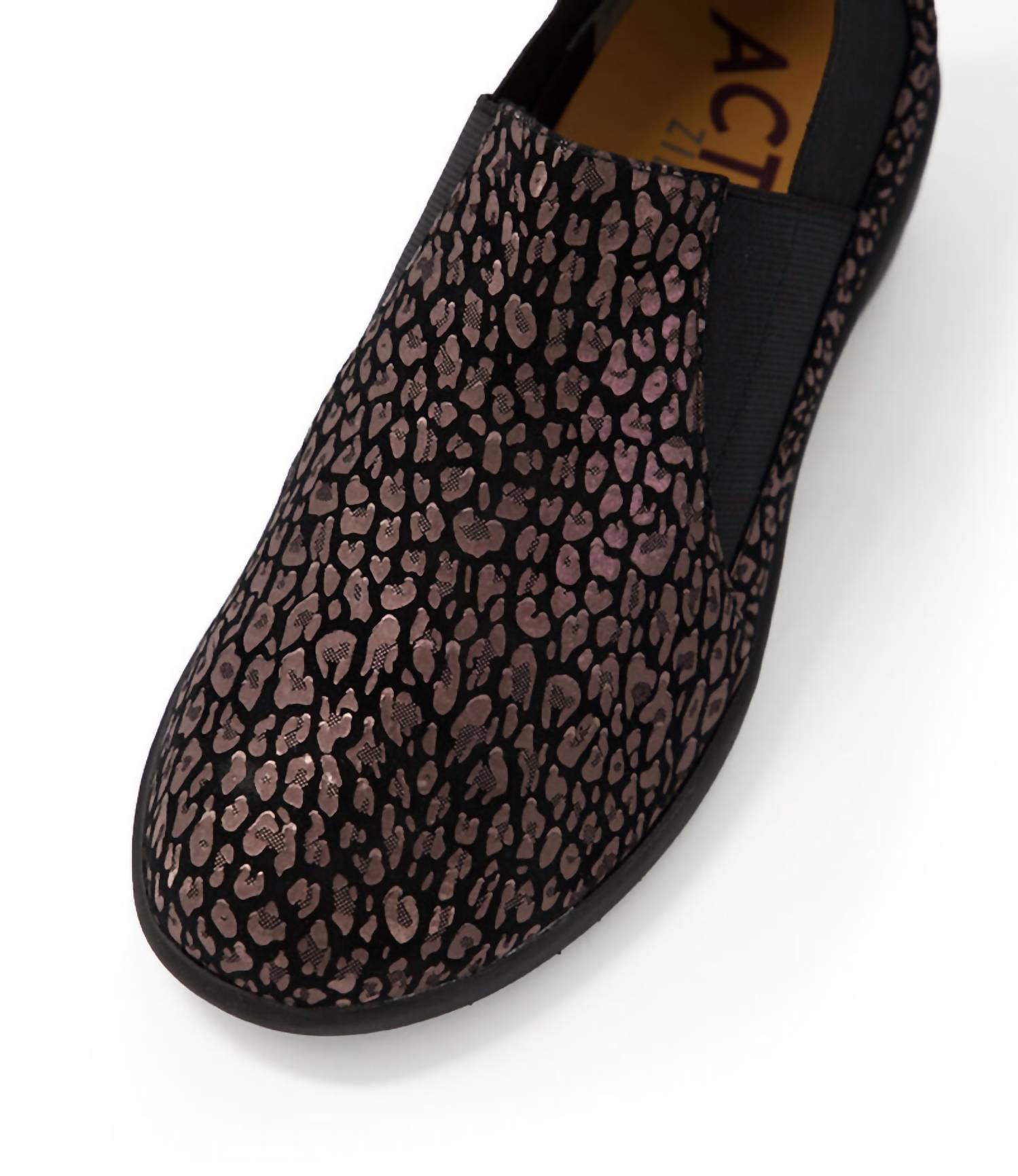 Ziera Women's Noslen Slip-on Loafers in black pewter leopard black - women's flats - alternate view