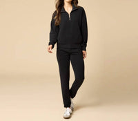 Softies - Vintage Velvet Quarter Zip With Jogger Pants Set
