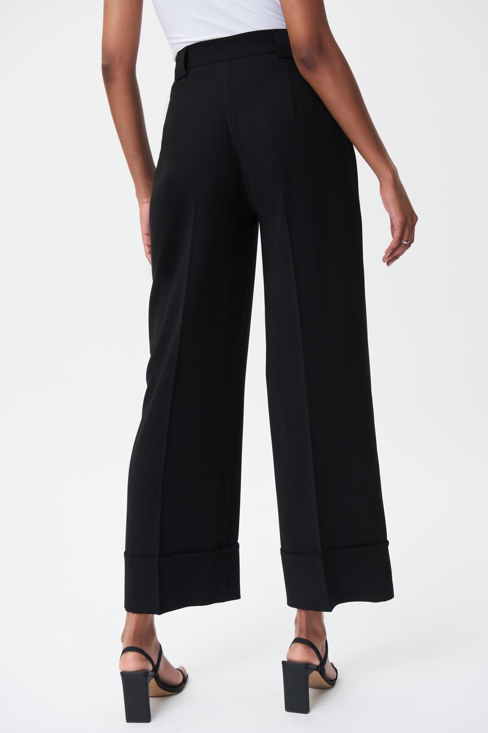 Joseph Ribkoff - Woven Wide-legged Twill Cuff Pants