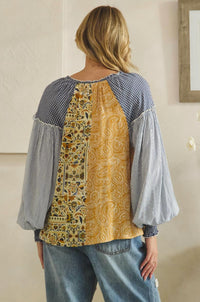 Oli & Hali - Patchwork Peasant Top