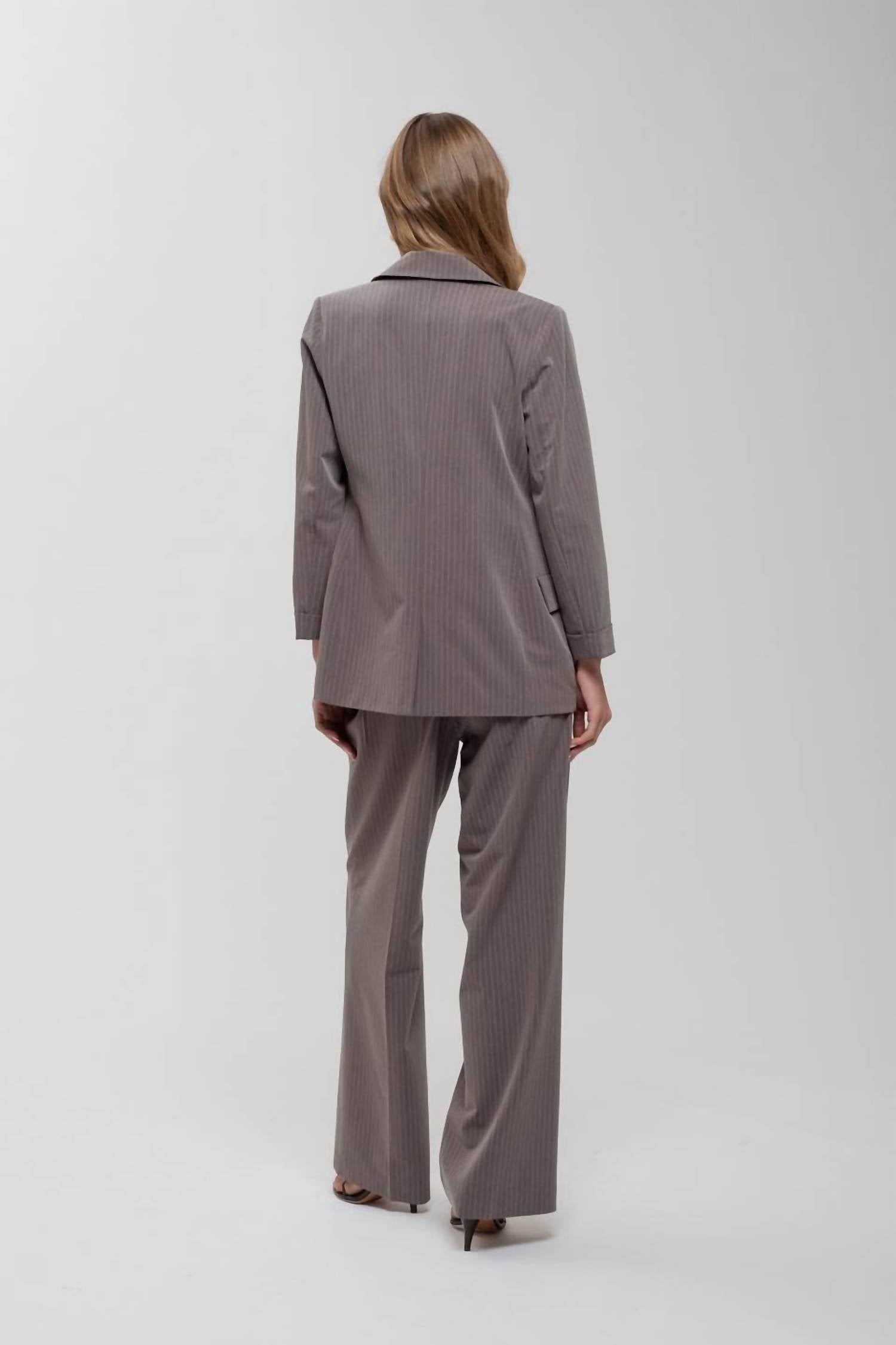 The Workshop Studio - Pinstripe Notched Collar Jacket