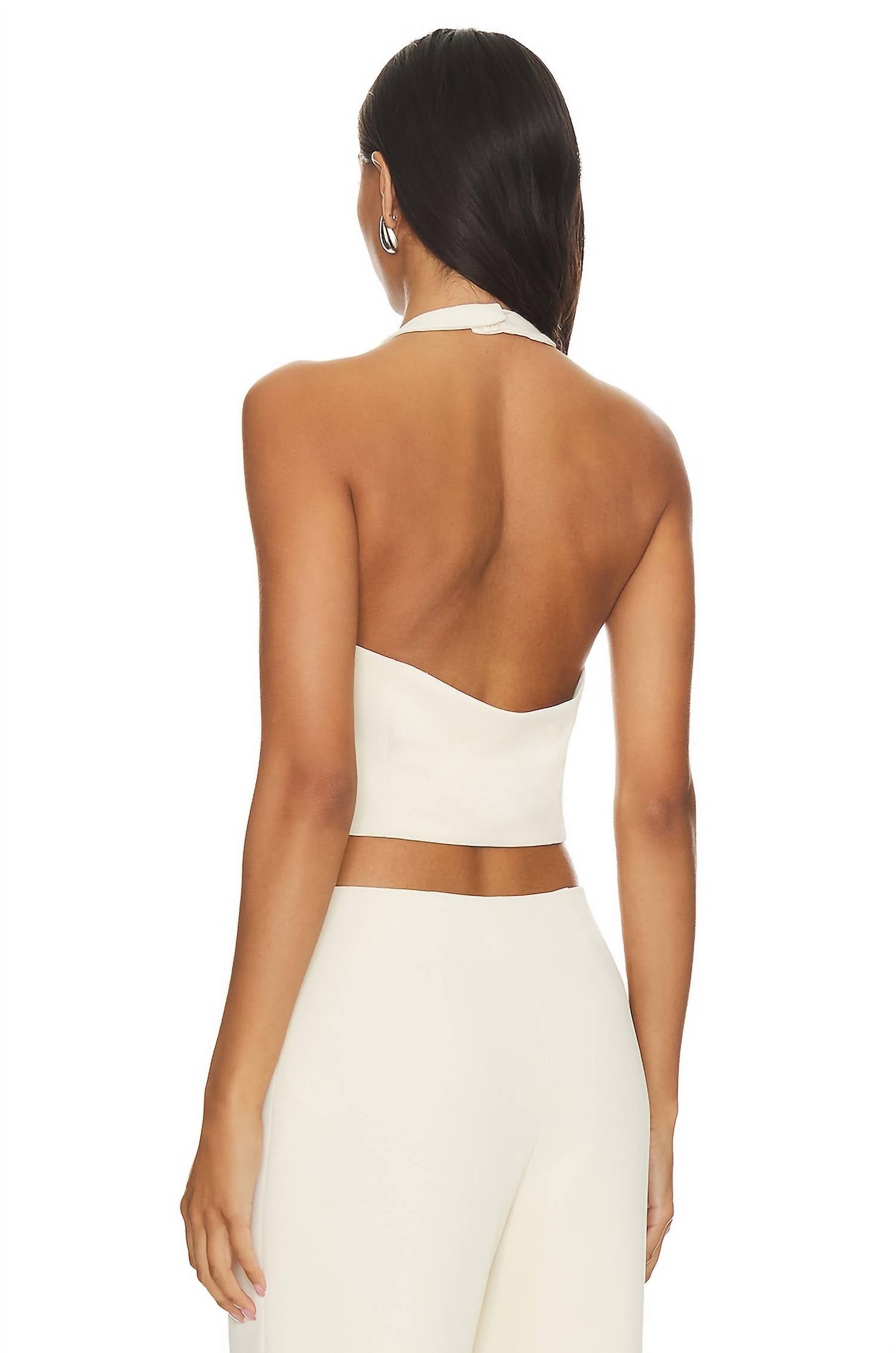 Rosetta Getty - Button Halter Top