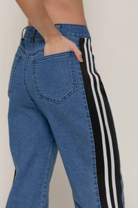 Active Basic - Side Contrast Straight Fit Denim Jeans