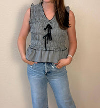 Staccato - Sydney Gingham Peplum Top