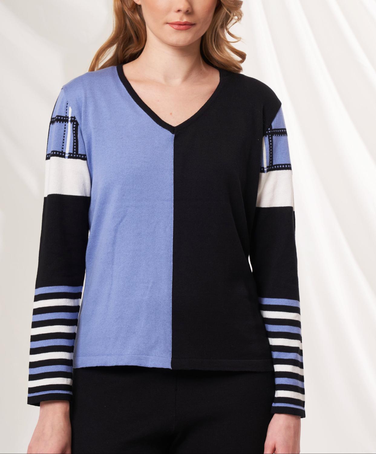 Angel Apparel - Colorblock Knit Top