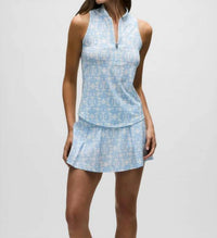 Greyson Clothiers - Alpha Glyph Sleeveless Vesta Mock Neck Top