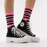 Converse Women's Chuck Taylor All Star Lugged High Top Shoe in black - women's sneaker - detail view