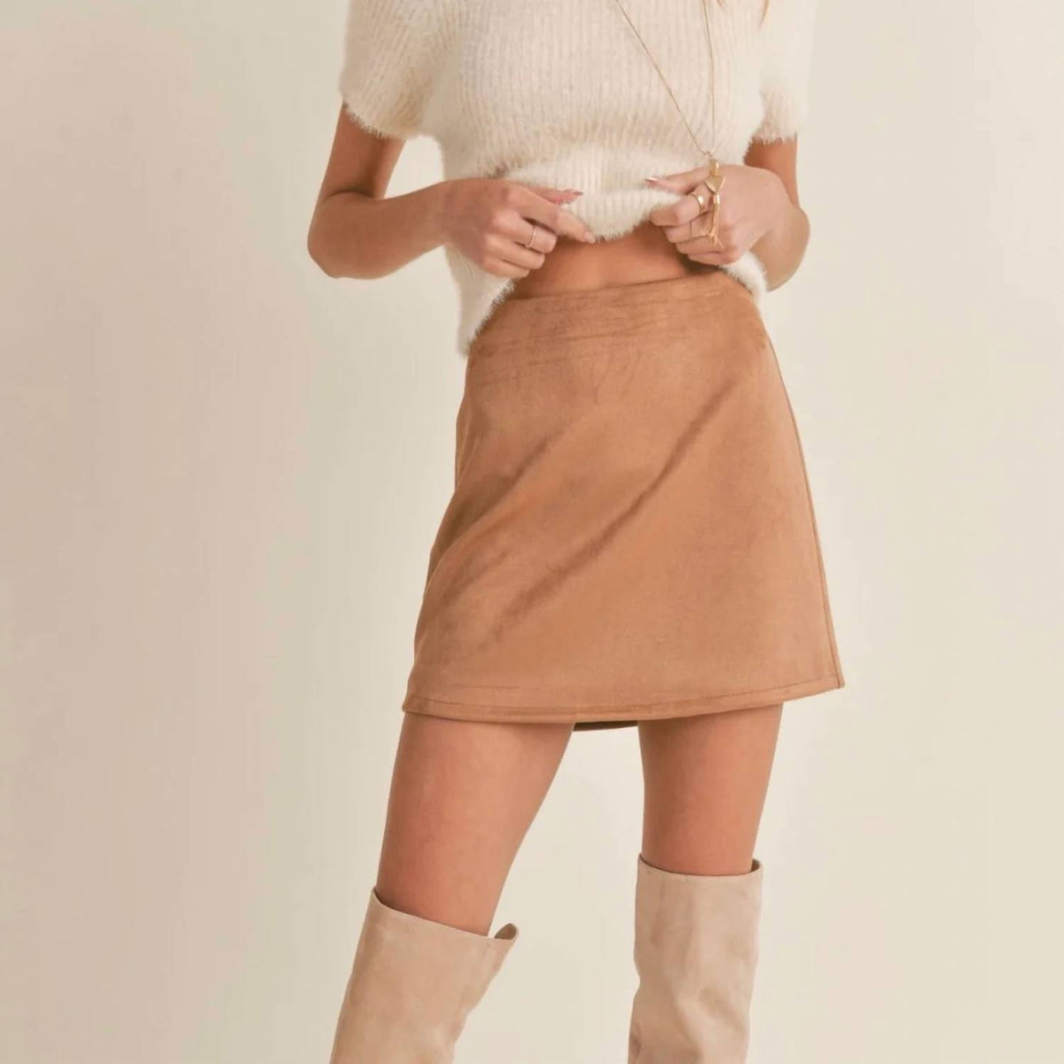 Sadie & Sage - Faux Suede Skirt