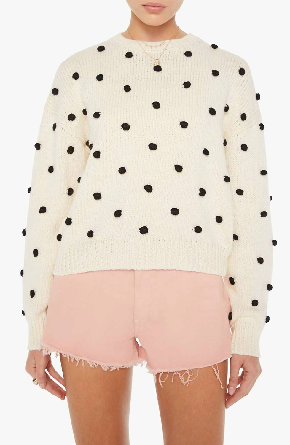 Mother - Pompom Crewneck Sweater